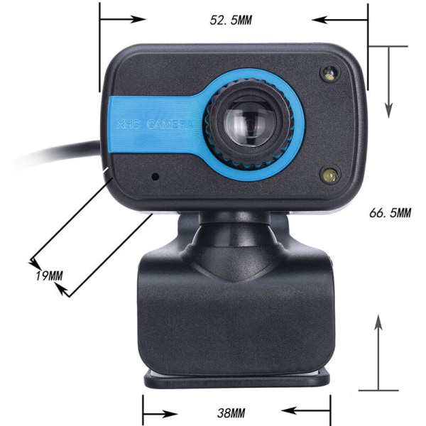 High Definition USB Clip-kamera, USB-datakamera innebygd mikrofon Passer for stasjonære, bærbare datamaskiner