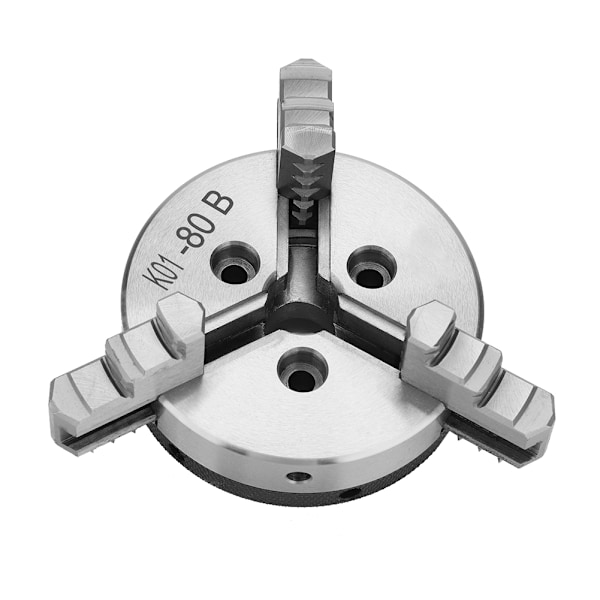 SANOU K01-80B 3-käft manuell självcentrerande svarvchuck 80 mm diameter