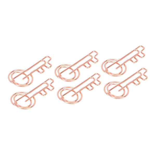 100 stk. binders metall rose gullfarge Urheen design binders for kontor skole