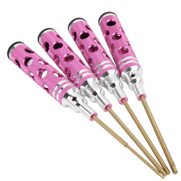 4 stk. Hex Driver Nøglesæt 1,5 mm 2,0 mm 2,5 mm 3,0 mm RC Hex Sokkel Skruetrækker til RC Modelbil Båd Lilla