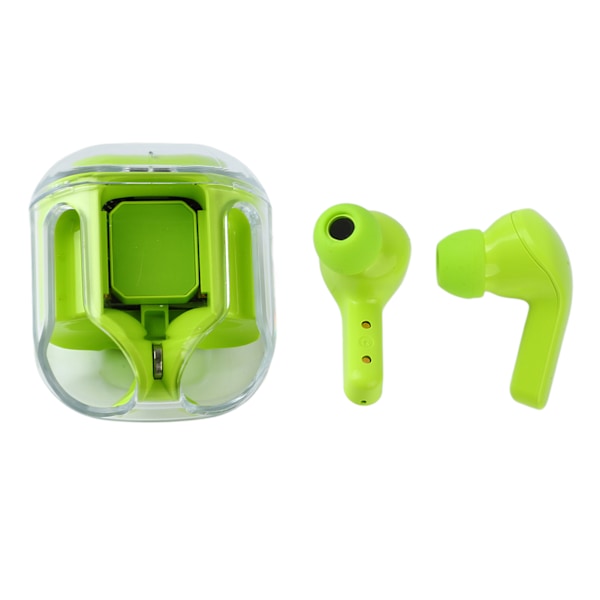 Trådløse ørepropper Mini Clear ENC Støydemping HiFi Tapeløs Lyd Dyp Bass Bluetooth Øretelefoner med Digitalt Display Grønn