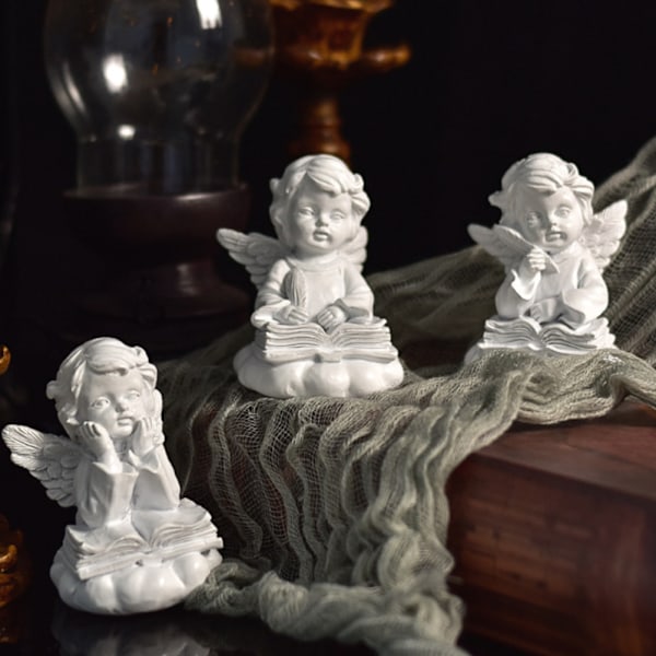 Engel Resin Havefigur Fairy Angel Skulptur Hjemindretning