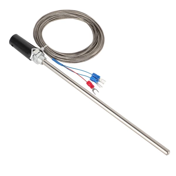 M12 Probe Termoelement PT100 Temperaturfølerprobe i rustfritt stål 200mm 0-400°C5m