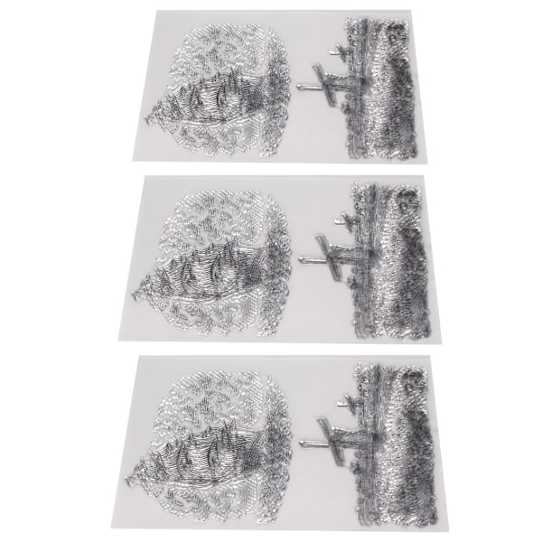 3 st Klar Stämpel Unik Design Återvinningsbar Enkel Användning Transparenta Stämplar för DIY Scrapbook Hantverk