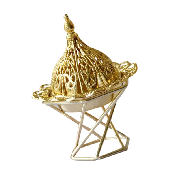 Guld røgelsebrænder Elegant rustfrit metal Vintage røgelsebrænder til hjemmet soveværelse