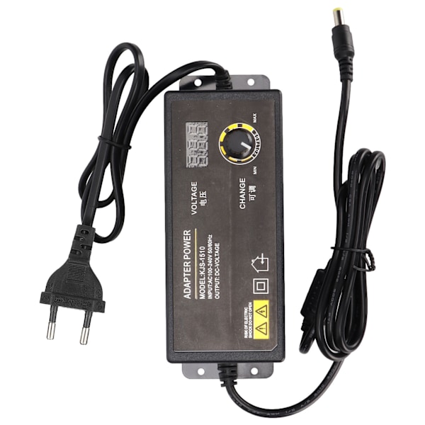 Strömadapter 90W 8A 3V till 12V Justerbar AC till DC-omvandlare med LED Digital Display För LCD-skärmar Mini-TV 100‑240VEU-kontakt