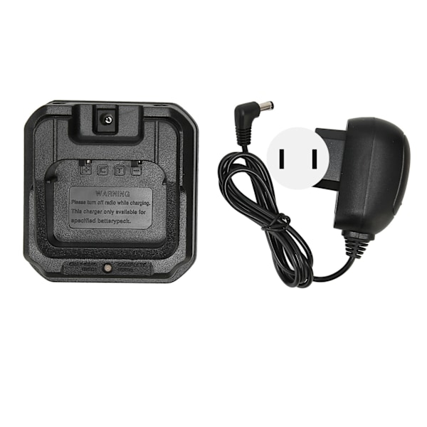 CHR 9700 radiobatterilader med strømforsyning til Baofeng BF 9700 BF A58 UV 5S UV 9R 100‑240V US-stik