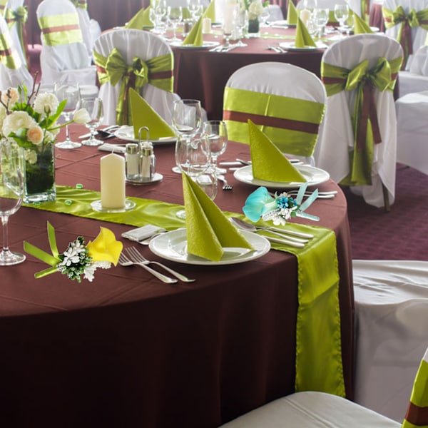 6 stk Blomster Corsage Lapel Kunstig Blomster Corsage Lapel til Brudgom Brud Bryllupsfest