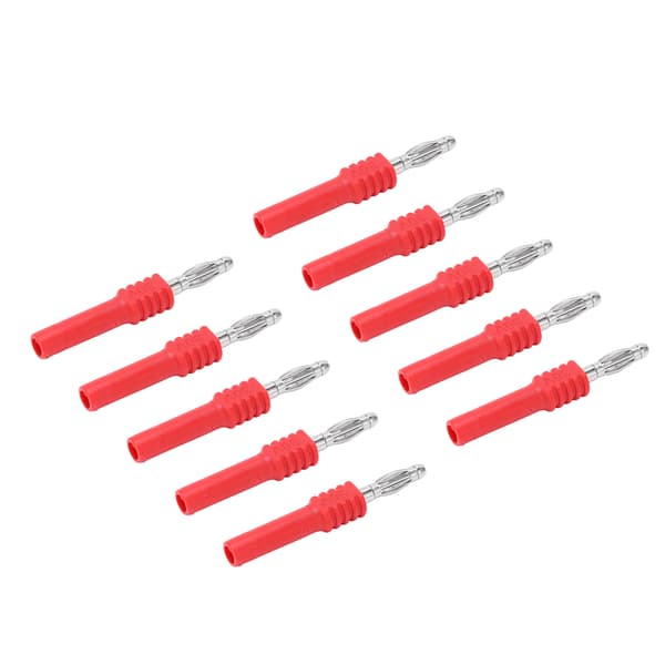 10 STK. J.20025 Bananstikforbindelse 4 mm Han til 2 mm Hun Multimeter Bananstik Adapter til Industri Rød