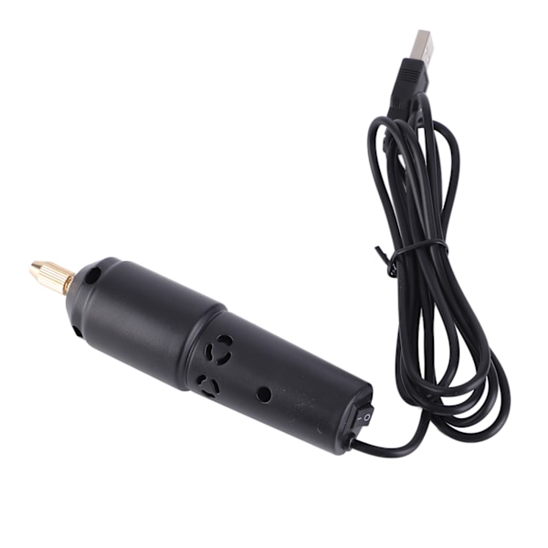 Mini sähköpora 0,8-1,2 mm kannettava käsikäyttöinen USB-käyttöinen mikro sähköpora 10 kpl terillä koruille