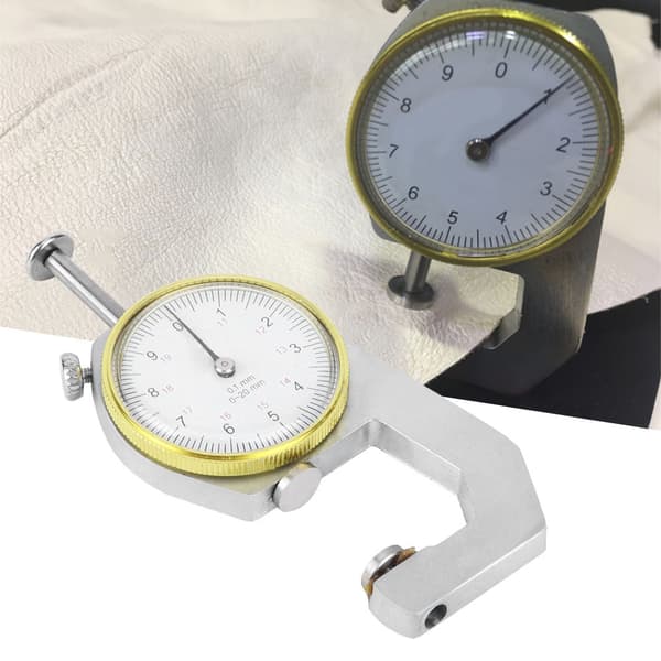 【NX】Tjockleksmätare Silver Bärbar Noggrann mätning Smycken Läderbrädeutrustning 0-20 mm