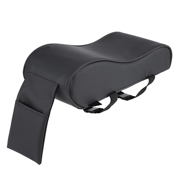 Universal läder bilarmstödsdyna Memory Foam autokuddemattor med mobilficka