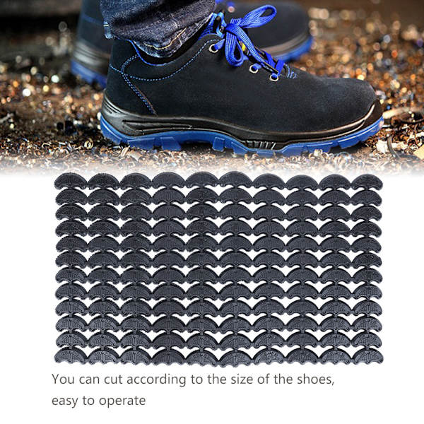 120st Bärbara Anti-Slip PU Heel Savers Tåplattor Tap Sko Reparation Tillbehör