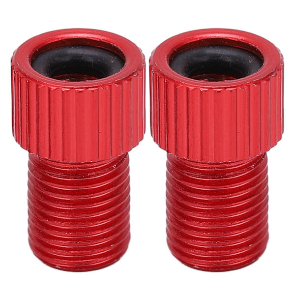 2st/set Presta till Schrader cykelventilomvandlare Slitstark mountainbikepumpadapter Röd