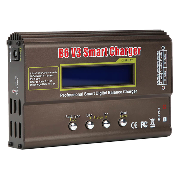 B6V3 80W modell Flygplan Smart Digital Balance batteriladdare DC11.0-18.0 V