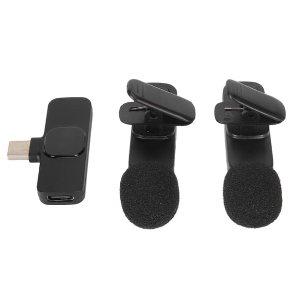 【NX】Trådløs Lavalier Reversmikrofon 1 til 2 Støjreducerende Type C Interface Mini Trådløs Clip-On Mikrofon til Interview