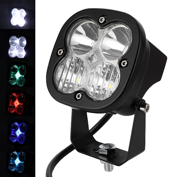 3,1 tommers LED-arbeidslys 40W RGB 6000K med justerbart feste Universal for bilmotorsykkel