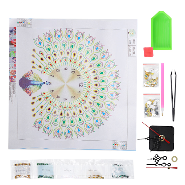 Väggklocka DIY Diamantmålning Kit Hem Vägg Hantverk Diamantmålning Dekorationsset DZ241