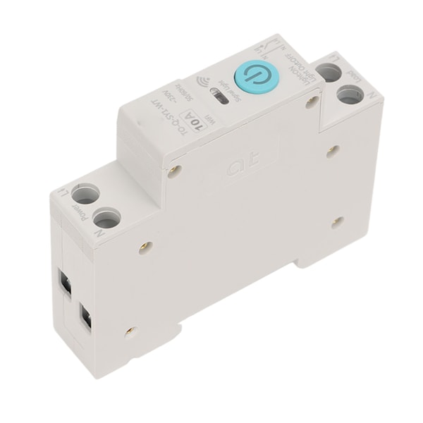 WIFI Smart Switch Breaker Trådlös telefon Fjärrkontroll DIN35 Rail Cycle Timing Countdown Vit ‑230V 10A