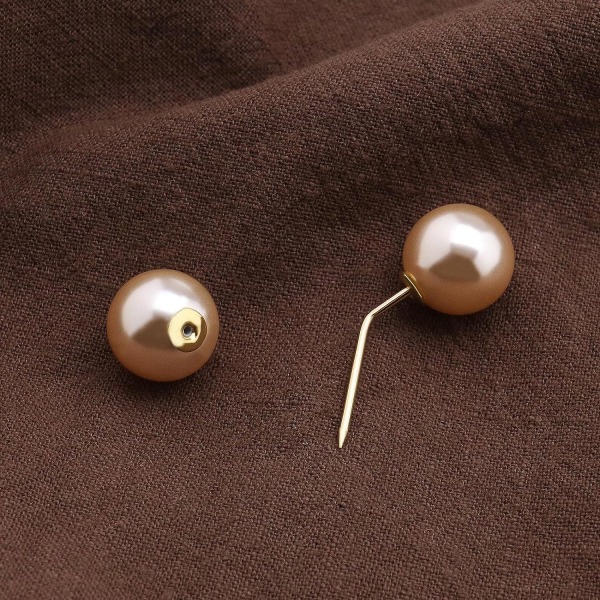 12 st Faux Pearl broschnål Anti-exponering halslinning säkerhetsnålsklämma för sjal kofta tröja Scarf mössa