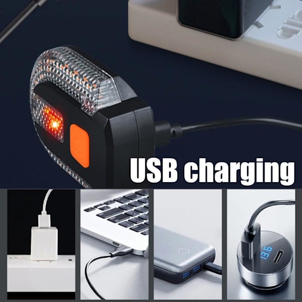 Pyörän takavalo vilkkuilla USB-ladattava langaton kaukosäädin Irrotettava maastopyörän takavalo Yöpyöräily Turvallisuusvaroitusvalo