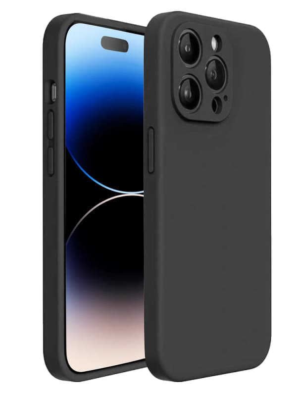 【NX】Kompatibel med iPhone 14 Pro Max Mat Sort Cover - Med Kamerabeskyttelse