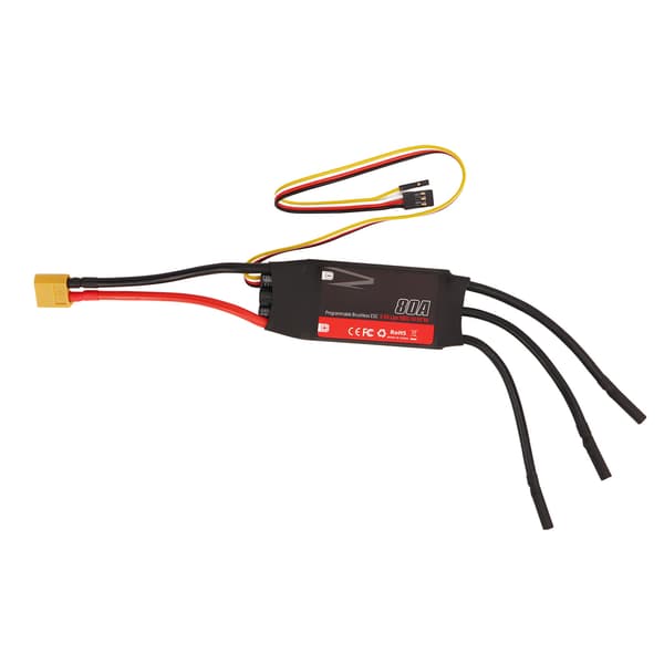 80A Borstlös ESC 32-bitars Processor RC Borstlös Motor Elektrisk Hastighetsregulator Del för DIY RC Flygplan Fastvingad Drönare