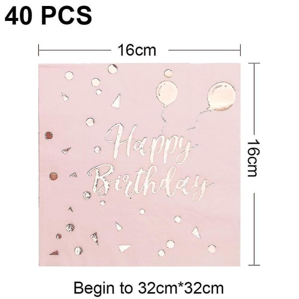 Paperiset lautasliinat taitettavat 3-kerroksiset kertakäyttöiset pöytäastiat syntymäpäiväjuhliin e