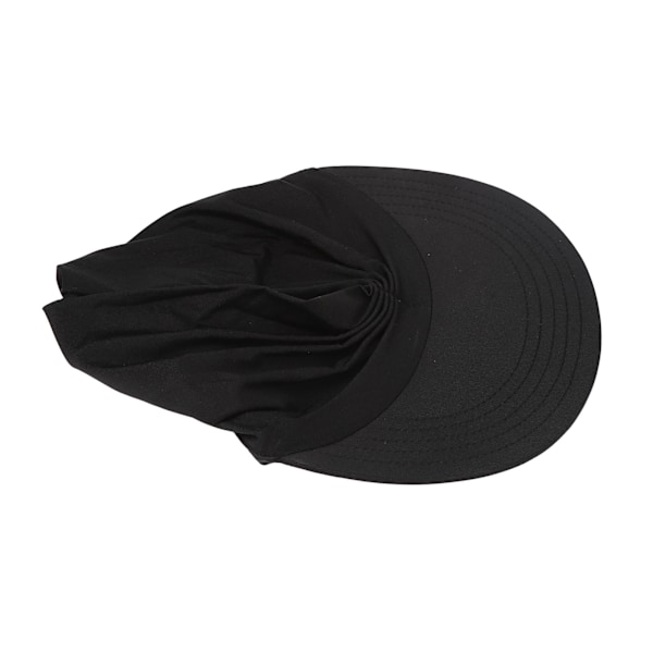 Tom topphatt 56‑65 cm svart andas elastisk sommarhatt med bred brätte för solskydd