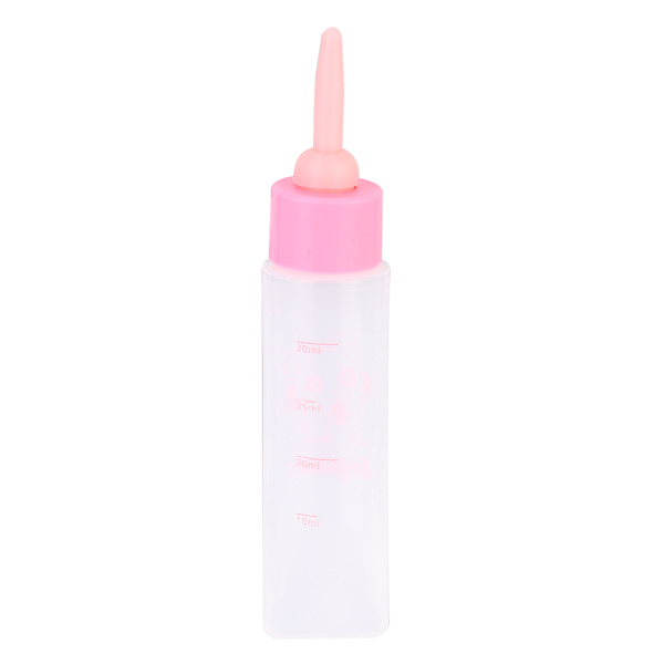 2 STK 30 ml Hamsterplejeflaske Små kæledyr Hvalp Egern Killing Ammeflaske Vandmælk Feeder (Pink)