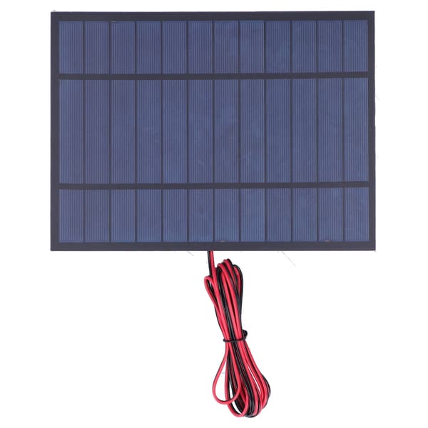 Solenergi epoxy modulplade DC6V 6W polysiliciumværktøj med 200 cm rød sort ledning