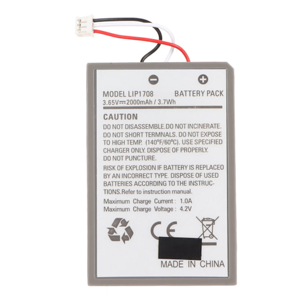 LIP1708 Ersättningsbatteri för PS5-kontroller 2000mAh spelkontrollbatteri för PS5 CFI-ZCT1W trådlös handkontroll