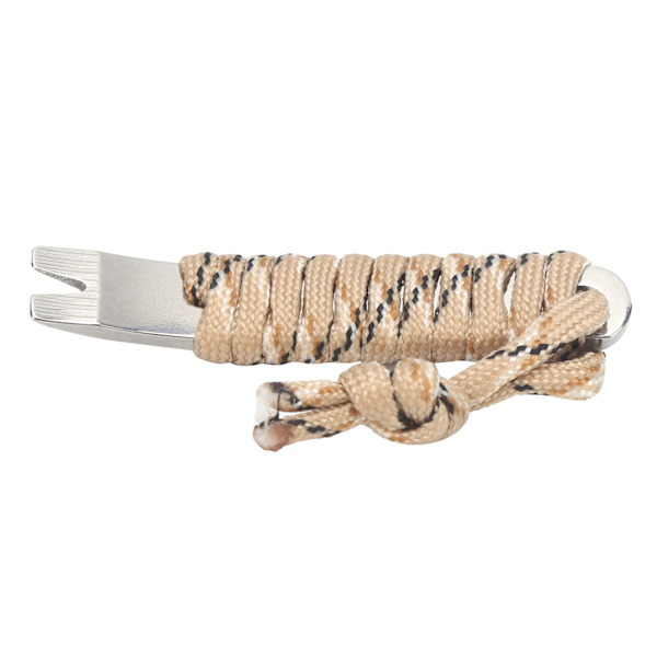 Rostfritt stål Pocket Pry Bar med Paracord MultiPurpose Mini Crowbar Vevskrapa (kamouflage)