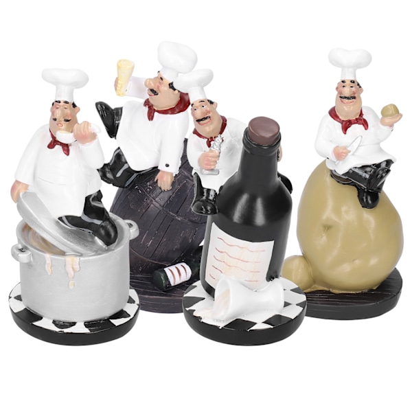 Modell kock staty figurer Set kök inredning med potatis harts prydnader Collectible gåva