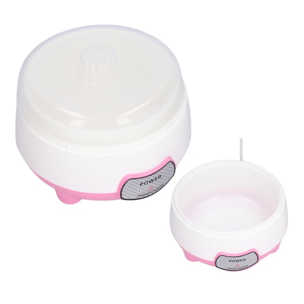 15W 1L mini yoghurtmaskine 360° opvarmning automatisk yoghurtmaskine til hjemmet EU-stik 220V rosa