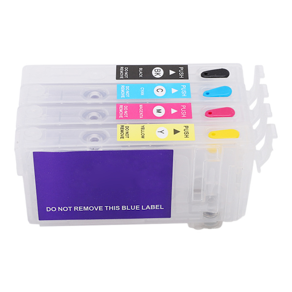4 stk blækpatroner Refill Chipless til T802XL1 T802XL2 T802XL3 T802XL4 udskiftning af printer