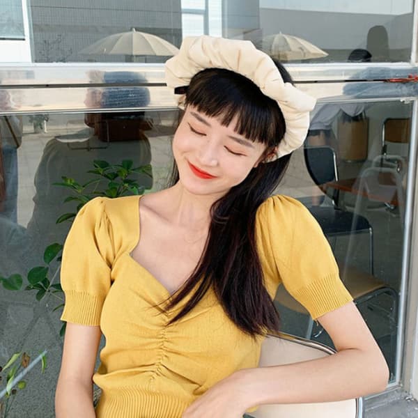 Solhatt med bred brem, sommerhatt, pustende solskjerm, beige