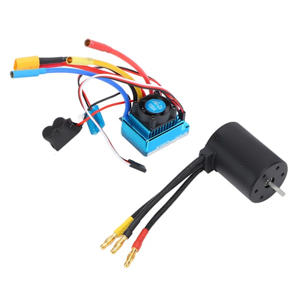 3650 3600KV harjaton ESC ja 120A harjaton moottori Vedenkestävä RC-auton osa 1:10 RC-autolle ja 1/8 RC-autolle