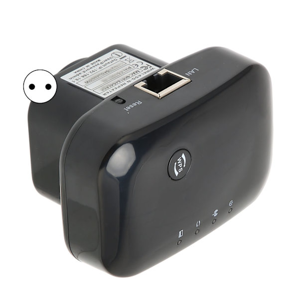 WIFI Extender 360 graders trådlös täckning 300Mbp 2,4Ghz LAN-port 2 lägen Pluggdesign WIFI Repeater för bärbar dator 100‑240VEU Plugg