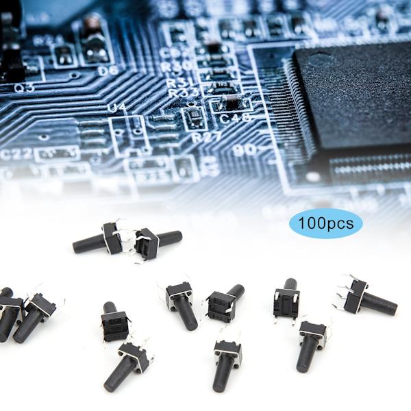 100st Momentary Taktil Button Switch Compact Engineering Plastic DIP DC12V 6 x 12mm