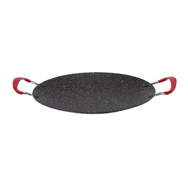 Koreansk BBQ-grillpanne med non-stick belegg og anti-skåldingshåndtak Rund grillplate for gass- og keramisk komfyr 34cm/13,3in