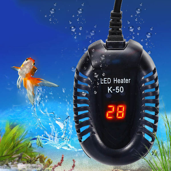 Varmeapparat Elektrisk Varmestav Neddykkbar Digital Temperaturregulator Vanntermostat for Fisk Skilpadde Tank Akvarium 100W