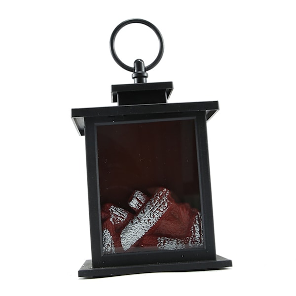 LED Flame Lantern Lys Moderne Retro Lanterne Hengelampe for Juledekorasjon Kvadratisk Flame Lampe, M