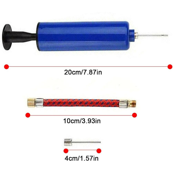 10 st/set Uppblåsningsbollpump med 7 st nålar och 1 st ventiladapter 1 st luftslang för sport fotboll Basket volleyboll Rugby