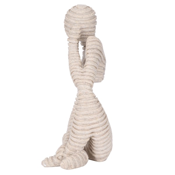 Harpiks Thinker Skulptur Abstrakt Statue Samlefigur Hult Hjemmekontor Skrivebordsdekor