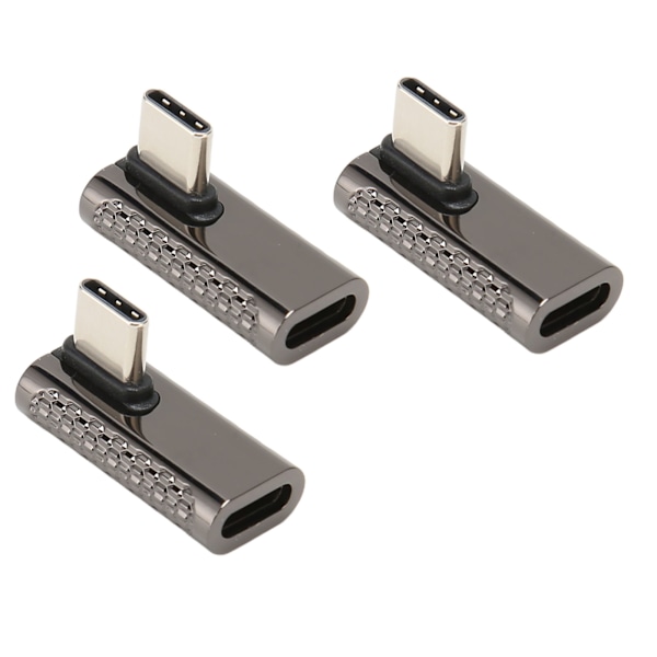 3 kpl USB-C 90 asteen kulma-adapteria naaras-uros 20 Gbps 8K 60 Hz Type C 4.0 adapteri PC:lle ja puhelimelle