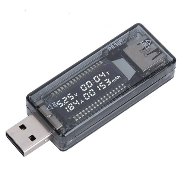 USB Tester Voltmeter Amperemeter Effekt / Kapacitet / Mobilt Power Test Tool för väggladdare