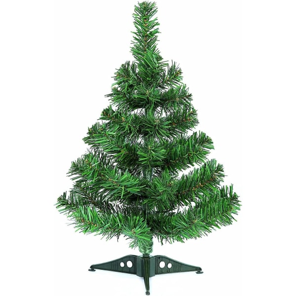 Lille juletræ, mini juletræ, 45 cm fyrretræ, flaskebørste falske træer med fod til bordplade dekorative