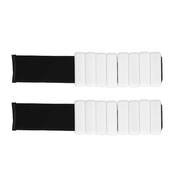 2st Handledsvikter Vit 2 LB Justerbart svettsäkert silikonskydd Stålpinnar Viktade armband för Yoga Gym Jogging