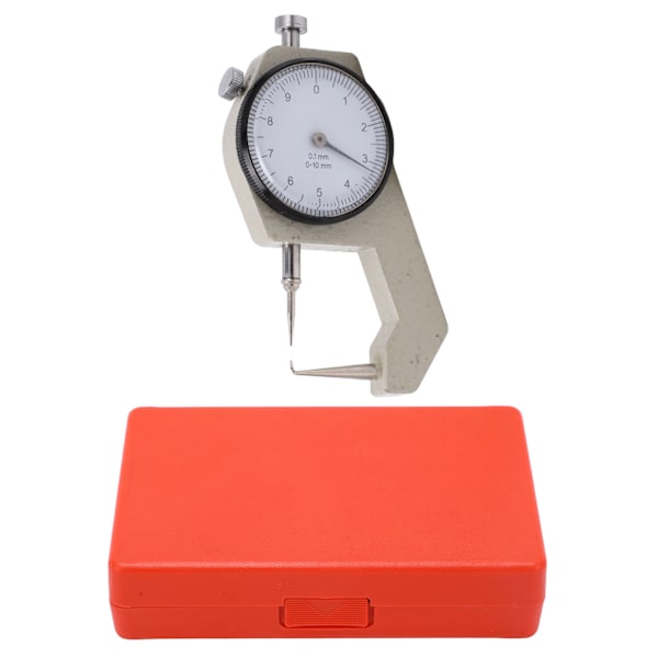 Tjockleksmätare Bärbar Clear Scale Pointer Display Slitstark Tjockleksmikrometer för mätning Böjd spets 0-10 mm